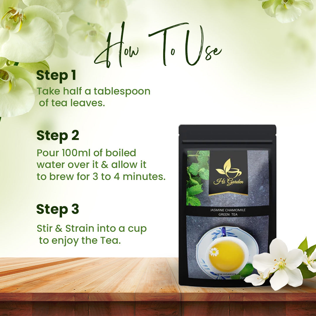 JASMINE CHAMOMILE GREEN TEA (30 GM)