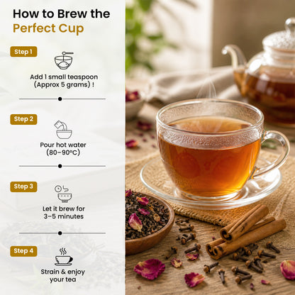 DARJEELING TEA WITH ROSE CLOVE AND CINNAMON (30 GM)